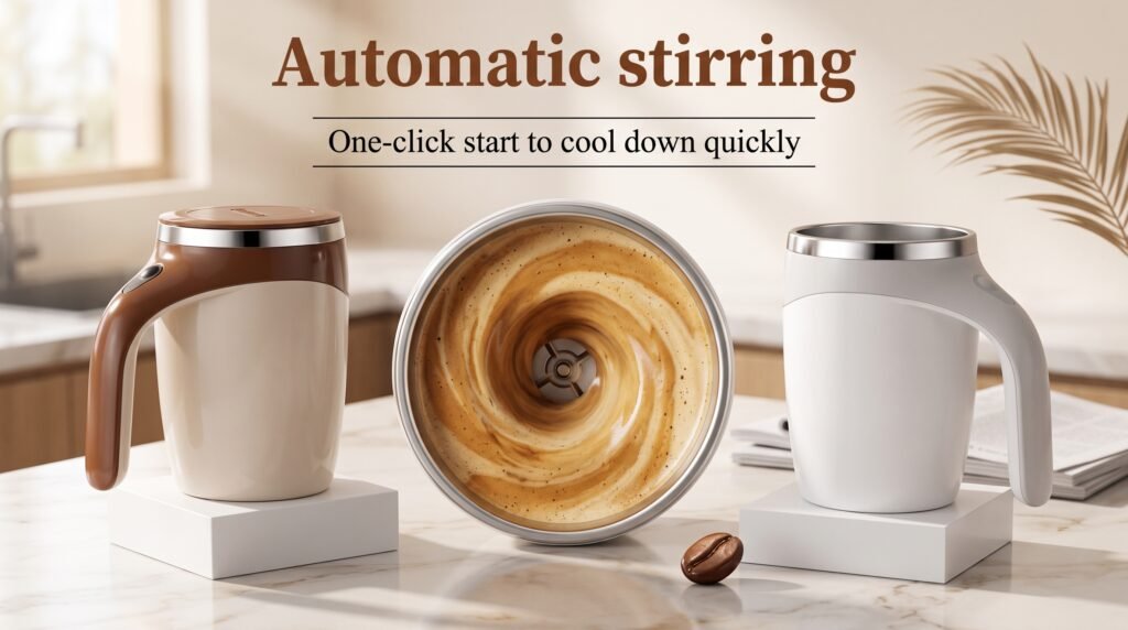 rechargeable model automatic stirring cup coffee cup high value electric stirring cup lazy milkshake rotating magnetic water cup (copy)