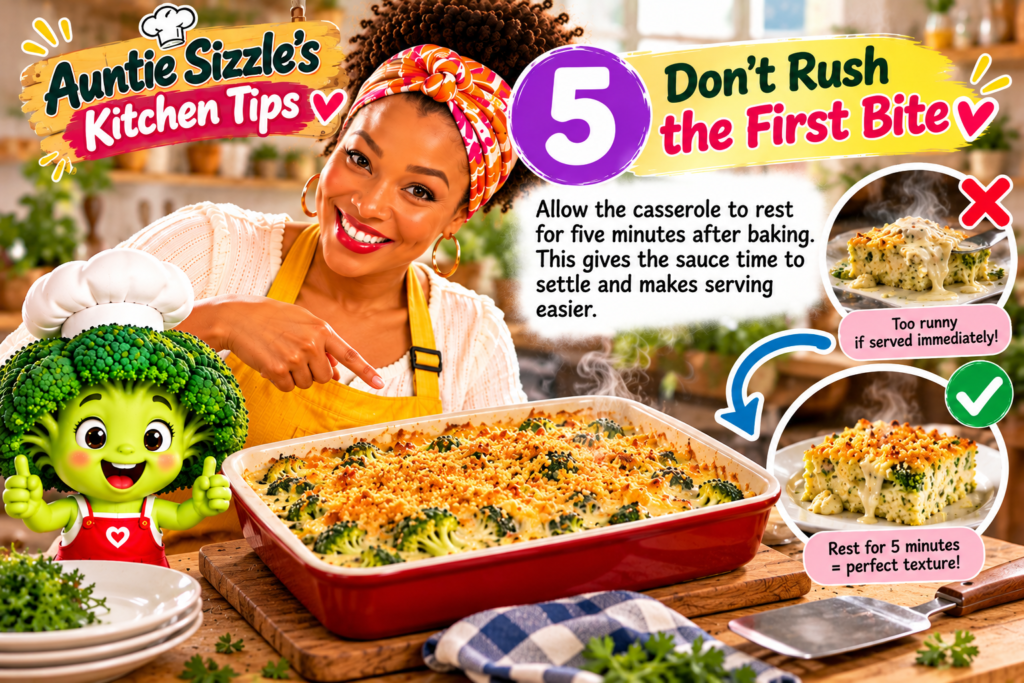 auntie sizzle’s perfect casserole resting tip