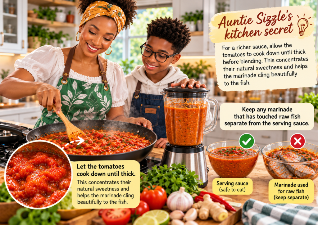 auntie sizzle’s thick sauce secret