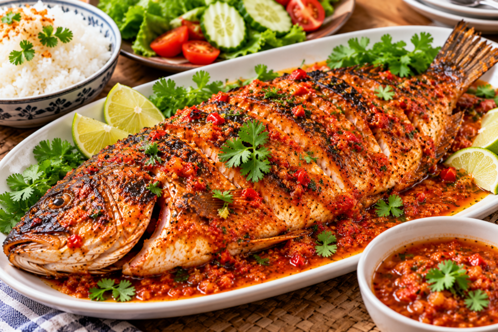 chili lime grilled fish feast