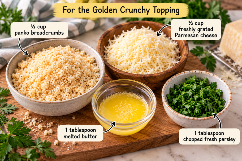 golden crunchy topping ingredients