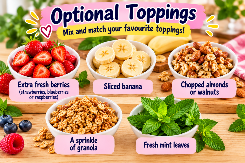 optional toppings fresh breakfast favorites